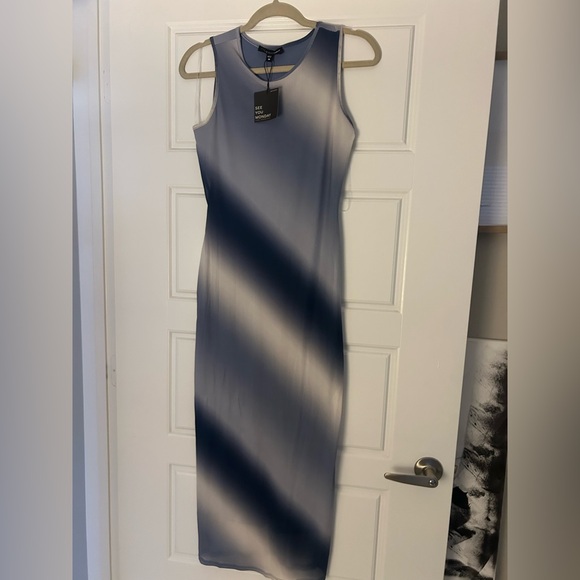 See You Monday Dresses & Skirts - Sleeveless Navy and White ombré-dress  soft material